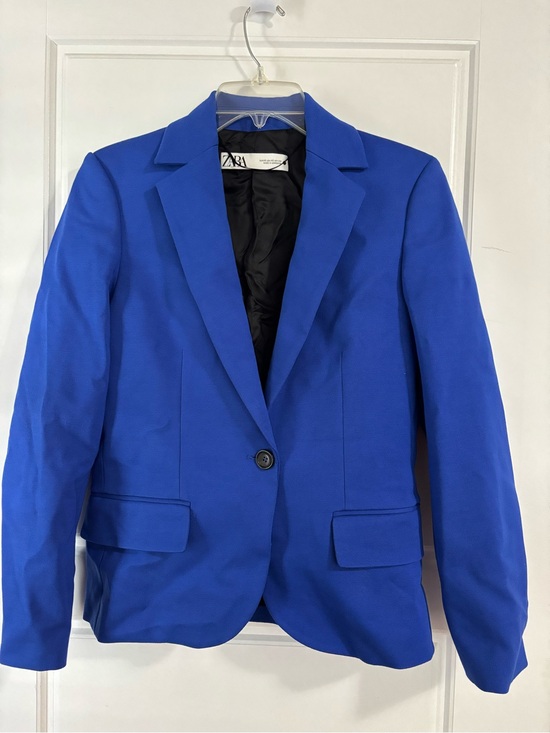 Zara Jackets & Blazers - Zara Women’s Cobalt Blue Single-Button Blazer